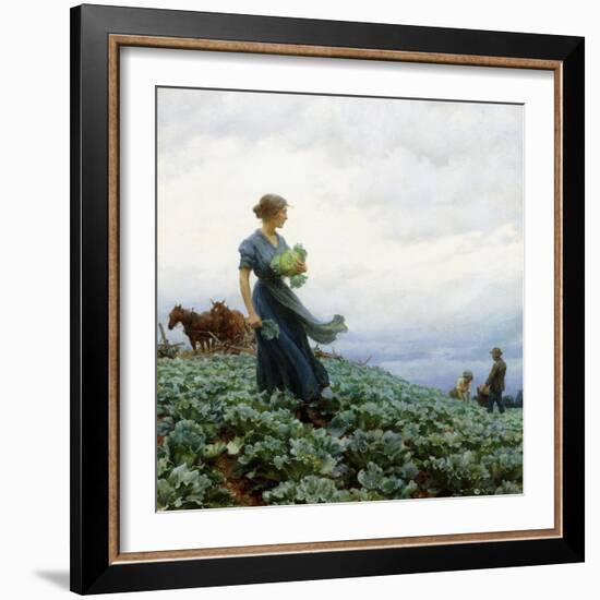 The Cabbage Field, 1914-Charles Courtney Curran-Framed Giclee Print