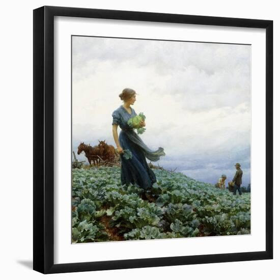 The Cabbage Field, 1914-Charles Courtney Curran-Framed Giclee Print