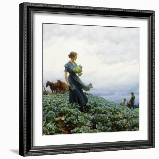 The Cabbage Field, 1914-Charles Courtney Curran-Framed Giclee Print