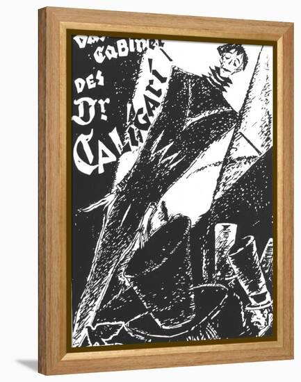 The Cabinet of Dr. Caligari, German Movie Poster, 1919-null-Framed Stretched Canvas