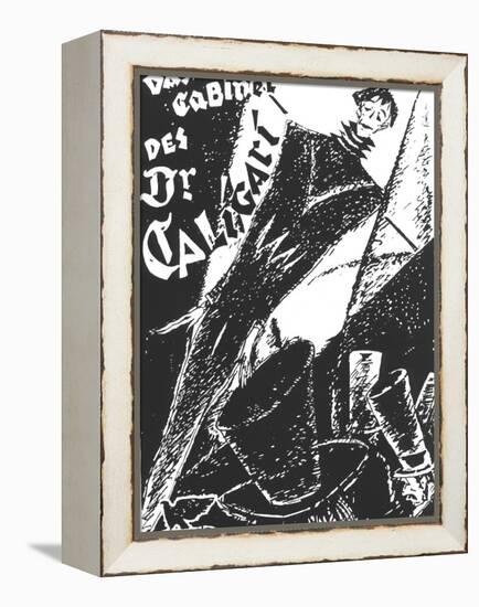 The Cabinet of Dr. Caligari, German Movie Poster, 1919-null-Framed Stretched Canvas