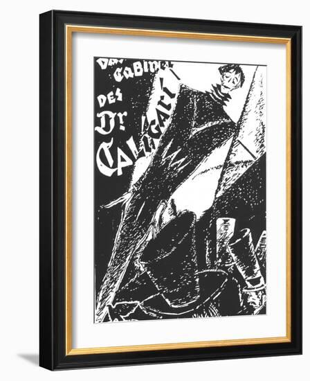 The Cabinet of Dr. Caligari, German Movie Poster, 1919-null-Framed Art Print