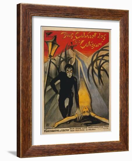 The Cabinet of Dr. Caligari, Italian Movie Poster, 1919-null-Framed Art Print