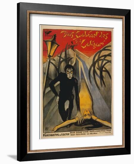 The Cabinet of Dr. Caligari, Italian Movie Poster, 1919-null-Framed Art Print