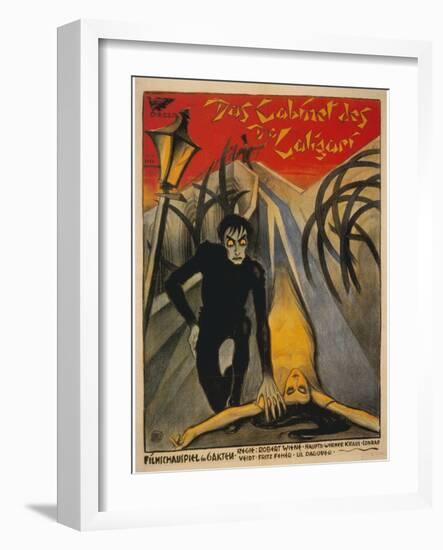 The Cabinet of Dr. Caligari, Italian Movie Poster, 1919-null-Framed Art Print