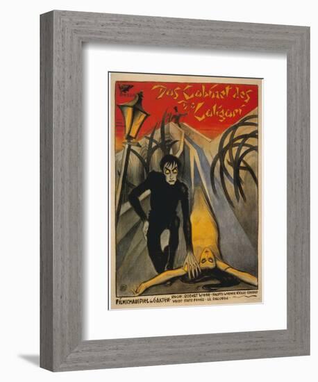 The Cabinet of Dr. Caligari, Italian Movie Poster, 1919-null-Framed Premium Giclee Print