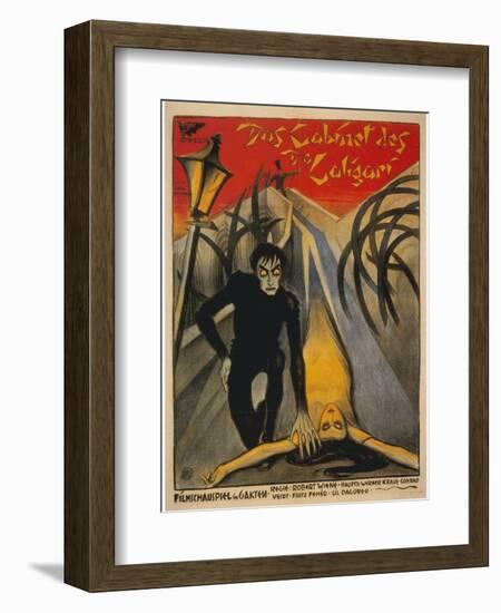 The Cabinet of Dr. Caligari, Italian Movie Poster, 1919-null-Framed Premium Giclee Print