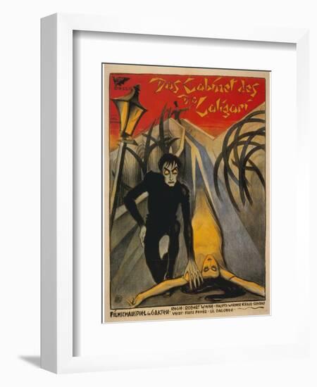 The Cabinet of Dr. Caligari, Italian Movie Poster, 1919-null-Framed Premium Giclee Print