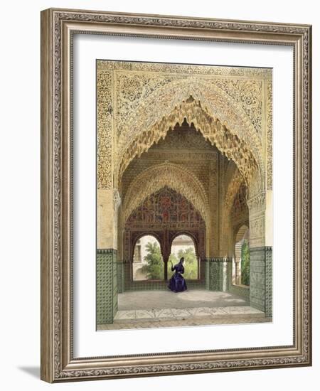 The Cabinet of the Infantas in the Room of the Two Sisters, the Alhambra, Granada, 1853-Leon Auguste Asselineau-Framed Giclee Print