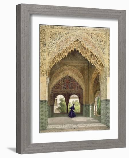 The Cabinet of the Infantas in the Room of the Two Sisters, the Alhambra, Granada, 1853-Leon Auguste Asselineau-Framed Giclee Print