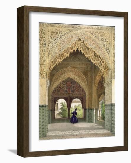 The Cabinet of the Infantas in the Room of the Two Sisters, the Alhambra, Granada, 1853-Leon Auguste Asselineau-Framed Giclee Print