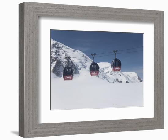 The Cable Car Between Italy and France Through the Mont Blanc Massif, Aiguille Du Midi, Chamonix, H-Angelo Cavalli-Framed Photographic Print