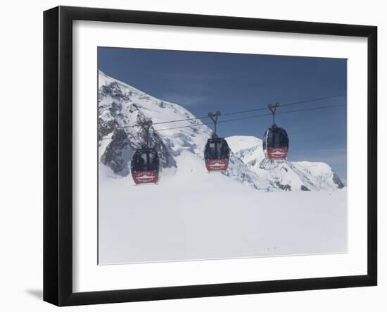 The Cable Car Between Italy and France Through the Mont Blanc Massif, Aiguille Du Midi, Chamonix, H-Angelo Cavalli-Framed Photographic Print