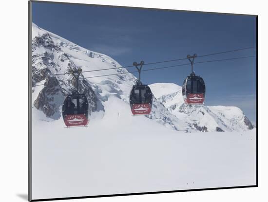 The Cable Car Between Italy and France Through the Mont Blanc Massif, Aiguille Du Midi, Chamonix, H-Angelo Cavalli-Mounted Photographic Print