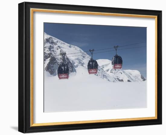 The Cable Car Between Italy and France Through the Mont Blanc Massif, Aiguille Du Midi, Chamonix, H-Angelo Cavalli-Framed Photographic Print