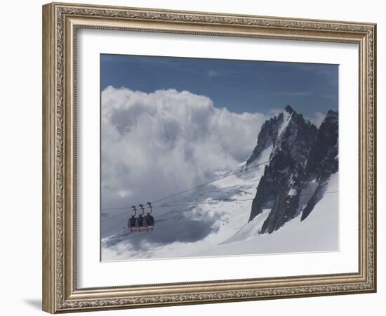 The Cable Car Between Italy and France Through the Mont Blanc Massif, Aiguille Du Midi, Chamonix, H-Angelo Cavalli-Framed Photographic Print