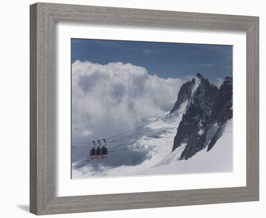 The Cable Car Between Italy and France Through the Mont Blanc Massif, Aiguille Du Midi, Chamonix, H-Angelo Cavalli-Framed Photographic Print