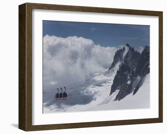 The Cable Car Between Italy and France Through the Mont Blanc Massif, Aiguille Du Midi, Chamonix, H-Angelo Cavalli-Framed Photographic Print