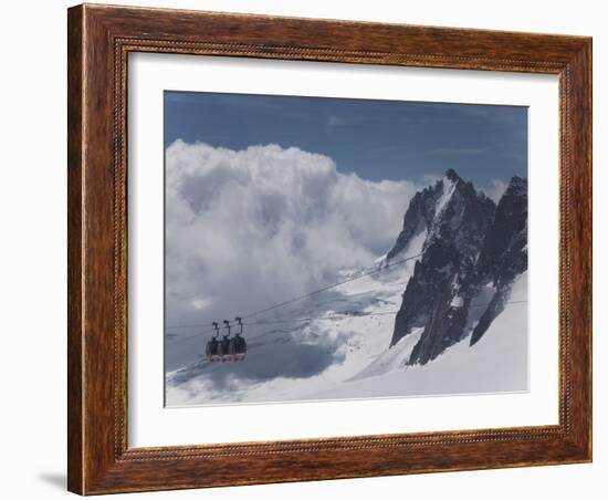 The Cable Car Between Italy and France Through the Mont Blanc Massif, Aiguille Du Midi, Chamonix, H-Angelo Cavalli-Framed Photographic Print