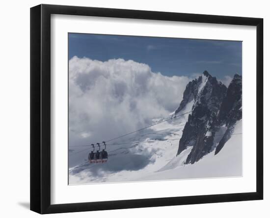 The Cable Car Between Italy and France Through the Mont Blanc Massif, Aiguille Du Midi, Chamonix, H-Angelo Cavalli-Framed Photographic Print