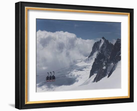 The Cable Car Between Italy and France Through the Mont Blanc Massif, Aiguille Du Midi, Chamonix, H-Angelo Cavalli-Framed Photographic Print