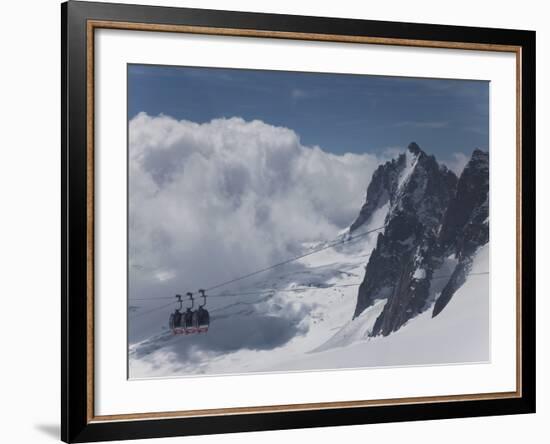 The Cable Car Between Italy and France Through the Mont Blanc Massif, Aiguille Du Midi, Chamonix, H-Angelo Cavalli-Framed Photographic Print