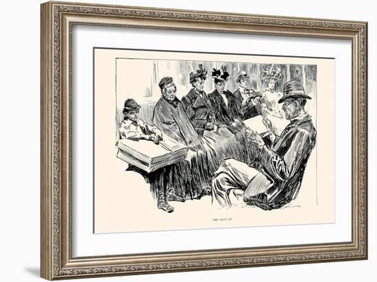 The Cable Car-Charles Dana Gibson-Framed Art Print