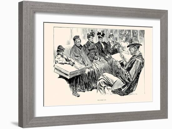 The Cable Car-Charles Dana Gibson-Framed Art Print