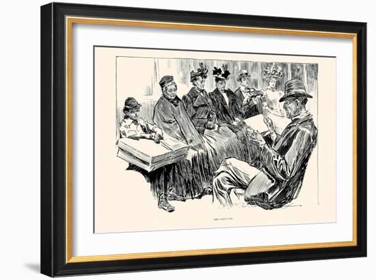 The Cable Car-Charles Dana Gibson-Framed Art Print