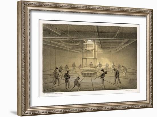 The Cable Passes out from the Hold of the "Great Eastern" onto the Deck-Robert Dudley-Framed Art Print