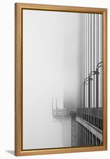 The Cables And Sidewak Of The Golden Gate Bridge Disappearing Into The Fog-Joe Azure-Framed Premier Image Canvas