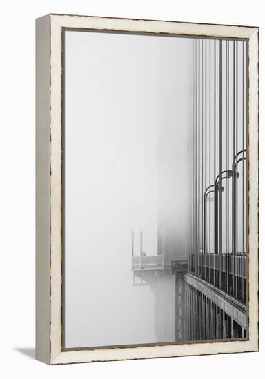 The Cables And Sidewak Of The Golden Gate Bridge Disappearing Into The Fog-Joe Azure-Framed Premier Image Canvas