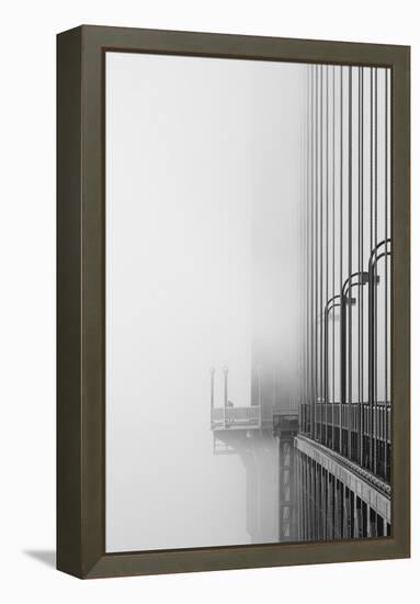 The Cables And Sidewak Of The Golden Gate Bridge Disappearing Into The Fog-Joe Azure-Framed Premier Image Canvas