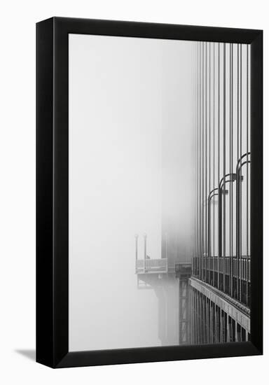 The Cables And Sidewak Of The Golden Gate Bridge Disappearing Into The Fog-Joe Azure-Framed Premier Image Canvas