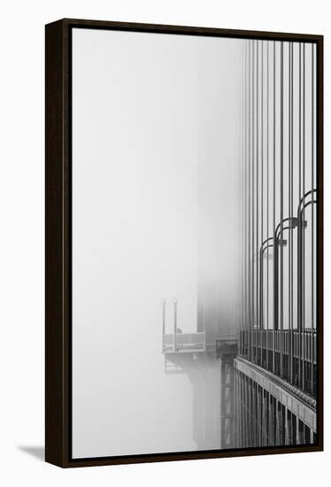 The Cables And Sidewak Of The Golden Gate Bridge Disappearing Into The Fog-Joe Azure-Framed Premier Image Canvas