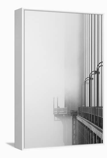 The Cables And Sidewak Of The Golden Gate Bridge Disappearing Into The Fog-Joe Azure-Framed Premier Image Canvas