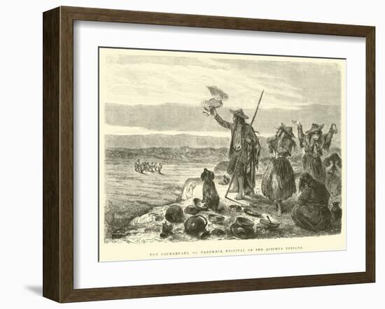 The Cacharpari, or Farewell Festival of the Quichua Indians-Édouard Riou-Framed Giclee Print