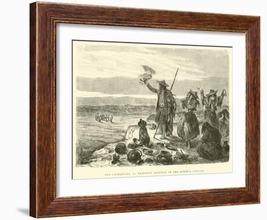 The Cacharpari, or Farewell Festival of the Quichua Indians-Édouard Riou-Framed Giclee Print