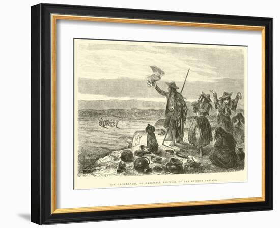 The Cacharpari, or Farewell Festival of the Quichua Indians-Édouard Riou-Framed Giclee Print