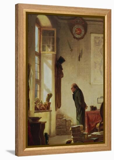 The Cacti Aficionado, about 1865-Carl Spitzweg-Framed Premier Image Canvas