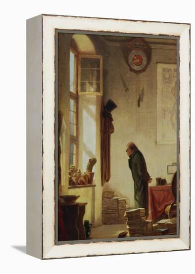 The Cacti Aficionado, about 1865-Carl Spitzweg-Framed Premier Image Canvas