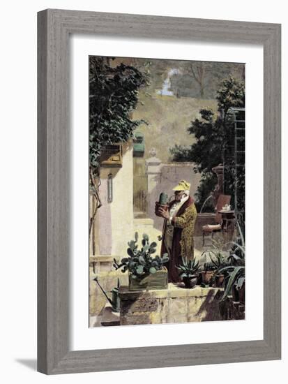 The Cactus Lover, before 1858-Carl Spitzweg-Framed Giclee Print