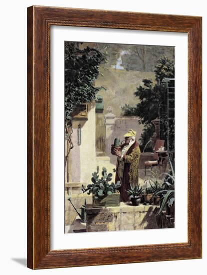 The Cactus Lover, before 1858-Carl Spitzweg-Framed Giclee Print