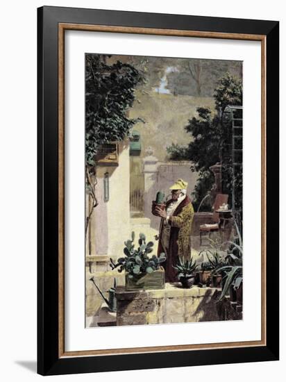 The Cactus Lover, before 1858-Carl Spitzweg-Framed Giclee Print