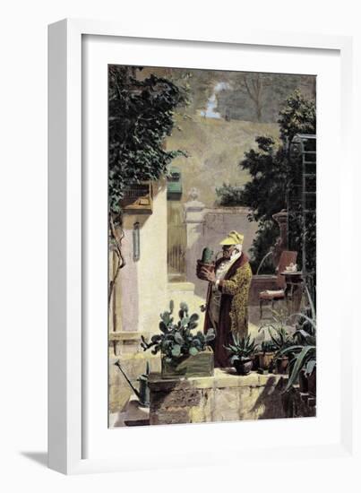 The Cactus Lover, before 1858-Carl Spitzweg-Framed Giclee Print