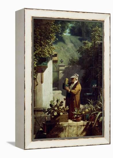 The Cactus Lover. before 1858-Carl Spitzweg-Framed Premier Image Canvas