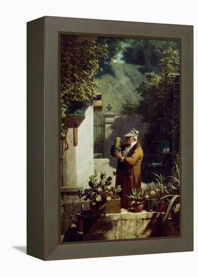 The Cactus Lover. before 1858-Carl Spitzweg-Framed Premier Image Canvas