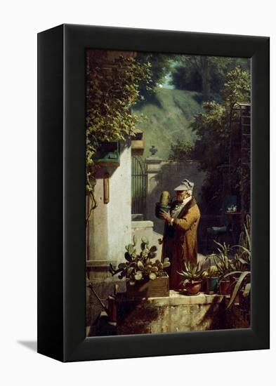 The Cactus Lover. before 1858-Carl Spitzweg-Framed Premier Image Canvas