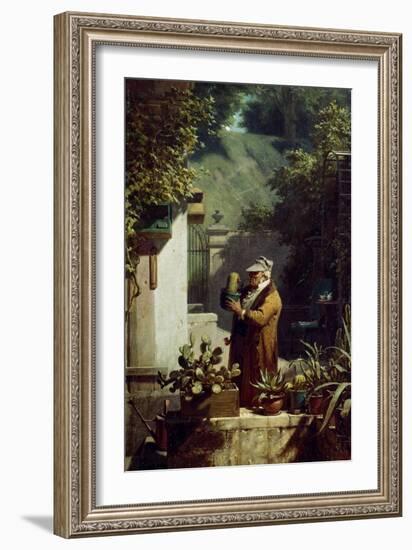 The Cactus Lover. before 1858-Carl Spitzweg-Framed Giclee Print