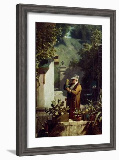 The Cactus Lover. before 1858-Carl Spitzweg-Framed Giclee Print